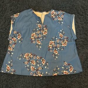 SHEIN curve 3XL Blue Floral top